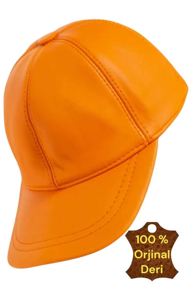 Unisex %100  Deri Arkadan Ayarlanabilir Baseball Kep Şapka