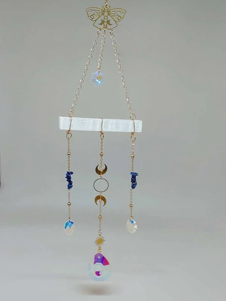 Kelebek Sembollü Selenit Taşlı Güneş Kapanı (55870) - Resim 6