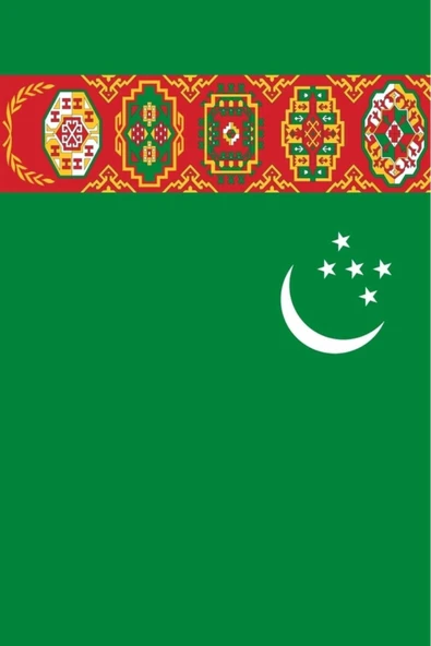 Türkmenistan Bayrağı  30x45 cm. - Resim 2