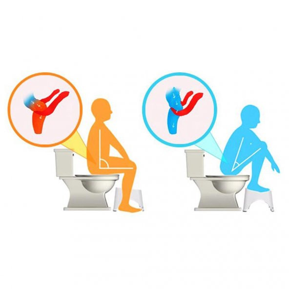 Beyaz Kırmızı Klozet Taburesi - 6