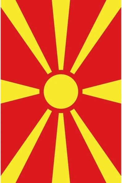 Kuzey Makedonya Gönder Bayrağı  70x105 cm. - Resim 2