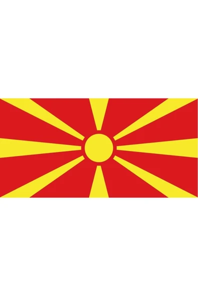 Kuzey Makedonya Gönder Bayrağı  70x105 cm. - Resim 7
