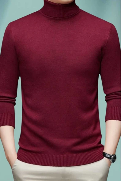 3'lü Erkek Tüylenmeyen Boğazlı Triko Kazak Balıkçı Triko Kazak - 2