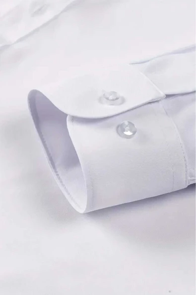 Slim Fit Kravatlık Uzun Kol Kolay Ütü Nefes Alan Dört Mevsim Slim Fit Erkek Gömlek 3 Renk - 6
