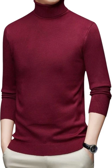 3'lü Erkek Tüylenmeyen Boğazlı Triko Kazak Balıkçı Triko Kazak - 5