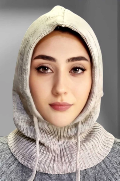Balaclava Fitilli Triko Örgü Bere Başlık - 7