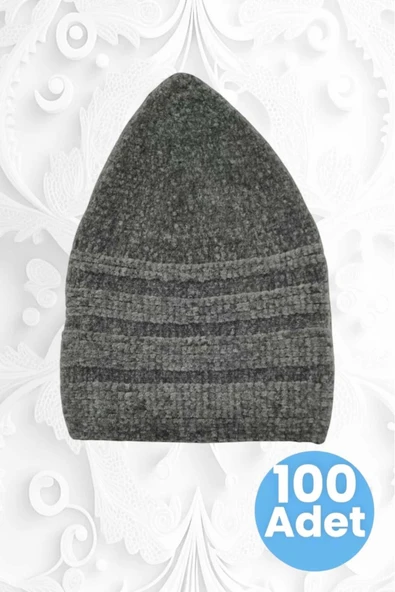 100'lü  Kadife Takke Kaliteli Namaz Takkesi - 7