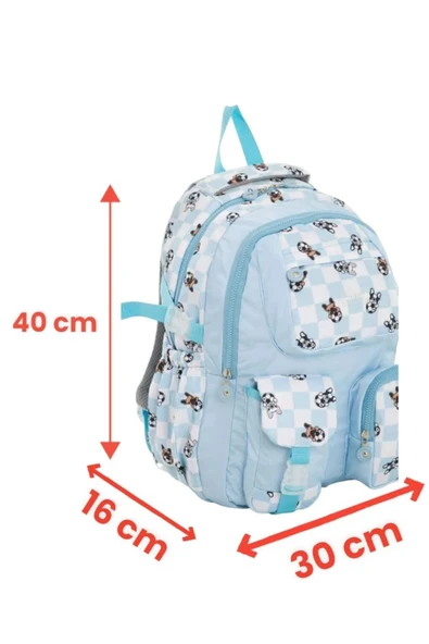 Unisex Su Geçirmez Damalı Renkli Sırt Çantası  Okul Çantası - 5