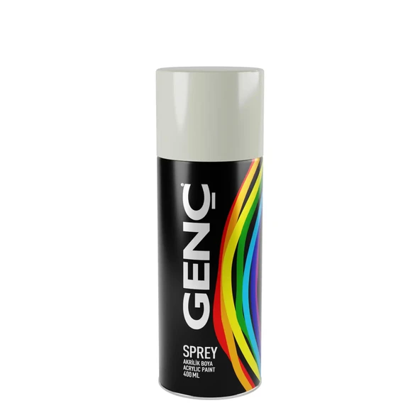 Genç Sprey Boya Düz Renkler 7035 Açık Gri 400 ml - 2