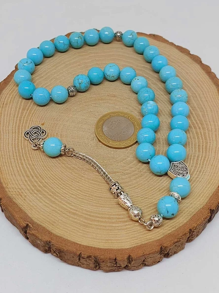 Turkuaz Taşı 33lük Tesbih 10mm (54348) - Resim 6