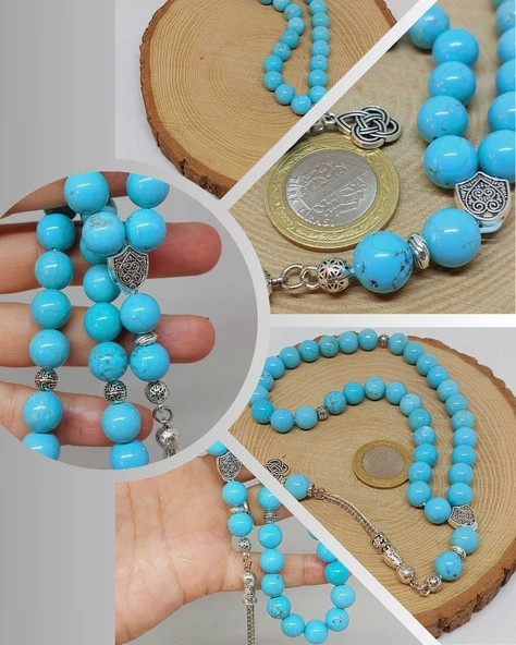 Turkuaz Taşı 33lük Tesbih 10mm (54348) ürün görseli