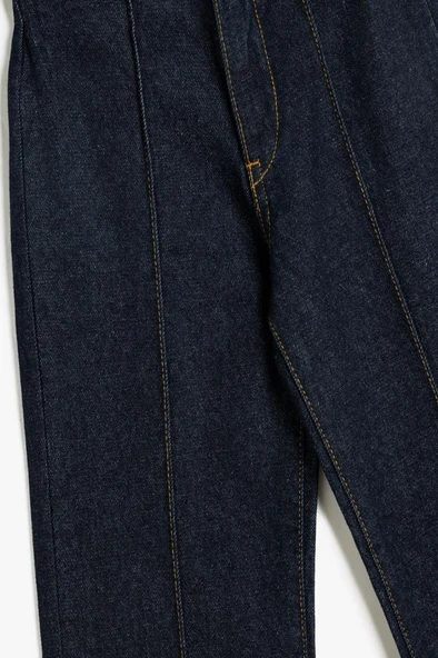 Koton Kız Çocuk Kot Pantolon Düz Paça Cepli Pamuklu- Straight Jean - 3