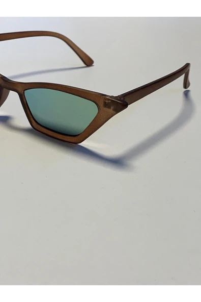 KADIN YANSIMALI CAT EYE KAHVERENGİ GÜNEŞ GÖZLÜĞÜ - Resim 3