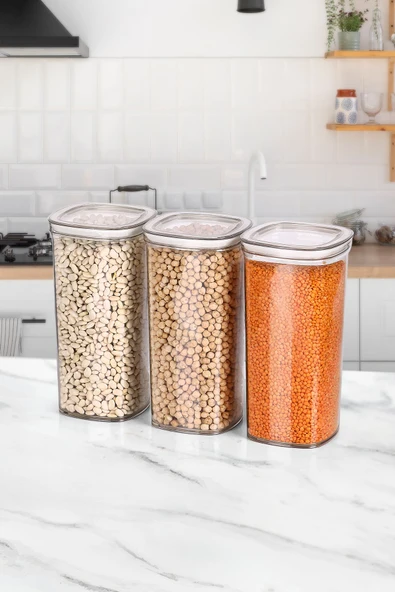 Şeffaf Sızdırmaz  6 Adet 1,4 Lt  Saklama Kabı - 2