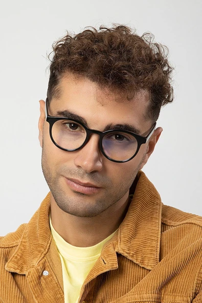 Yuvarlak Model Erkek B-block Mavi Işık Korumalı Gözlük ürün görseli