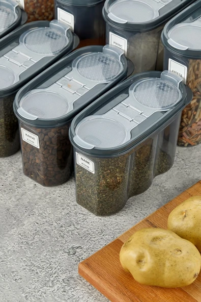 12'li Sızdırmaz Kapaklı Erzak Saklama Kabı Seti 12 X ( 1200 Ml x 1700 Ml) - 2