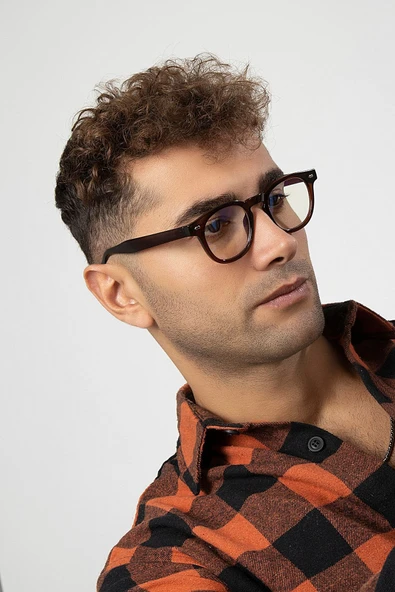 Kare Anahtar Model Erkek B-block Mavi Işık Korumalı Gözlük - 2