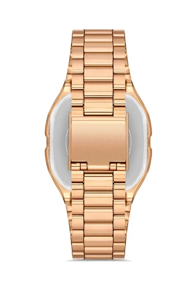 Rose-gold Zamansız Tasarım Dokunmatik Dijital Metal Kordon Retro Erkek Kol Saati - 3