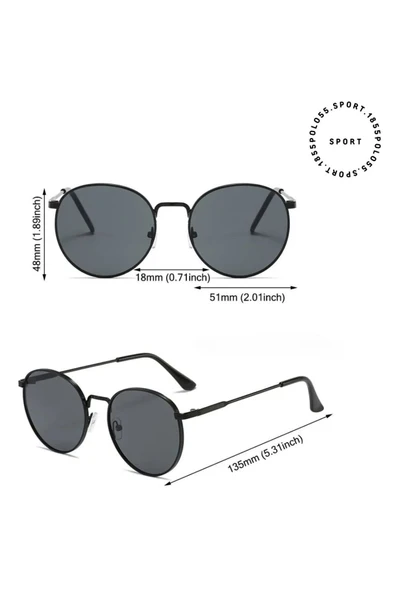 Zeda Yuvarlak Model Metal Çerçeve Rose-Gold Erkek Güneş Gözlüğü - 2