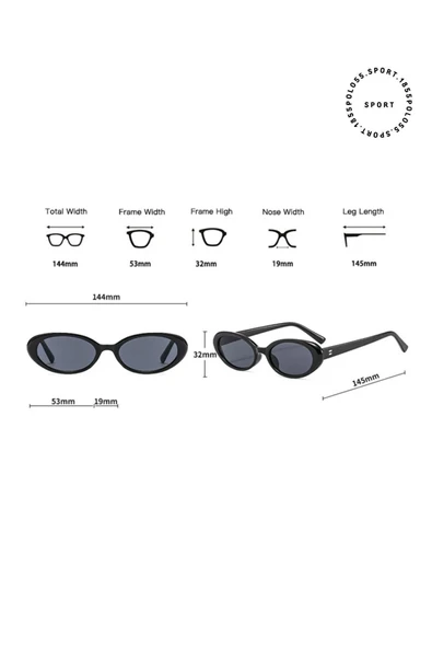 Ultra İnce Elips Aynalı Kadın Güneş Gözlüğü - Resim 2