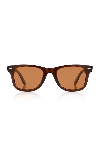 Wayfarer Kahverengi Eğimli Erkek Güneş Gözlüğü - 2