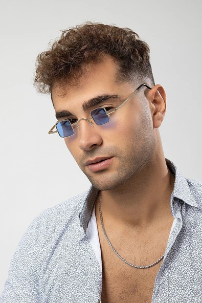 Minimal Retro Kare Erkek Güneş Gözlüğü - 2