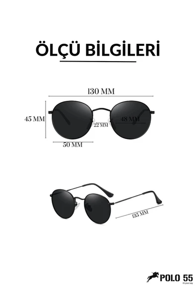 Siperlikli Round Metal Erkek Güneş Gözlüğü - 3