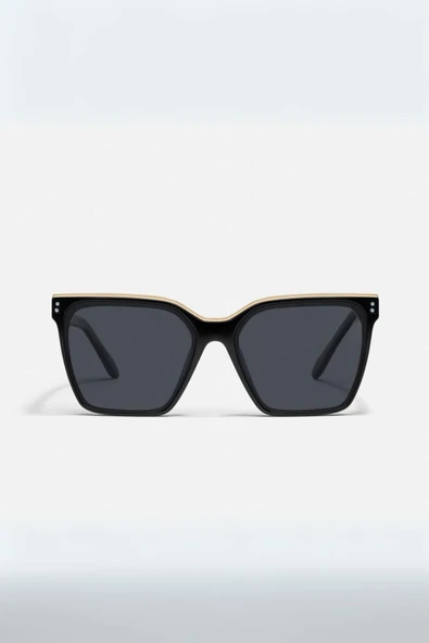 Stone Gold Detaylı Modern Klasik Kadın Güneş Gözlüğü - Resim 2