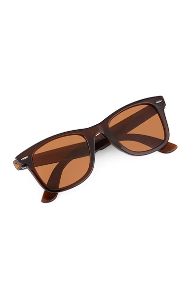 Wayfarer Kahverengi Eğimli Erkek Güneş Gözlüğü - 3