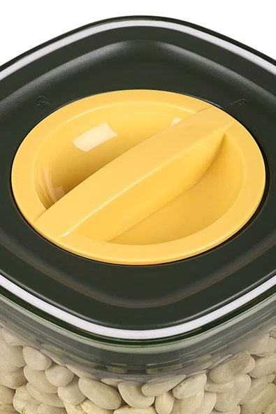 Vakumlu Kilitli Kapak 6 Adet 1400 ml Yeşil Saklama Kabı - 2