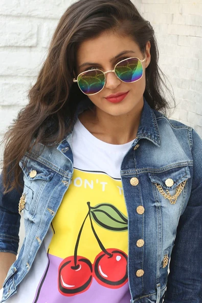 Gökkuşağı Aynalı Kadın Güneş Gözlüğü