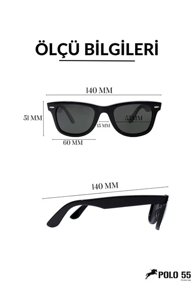 Xed Wayfarer Erkek Güneş Gözlüğü - 3