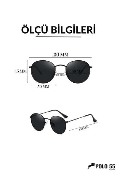 Siperlikli Round Metal Erkek Güneş Gözlüğü - 3