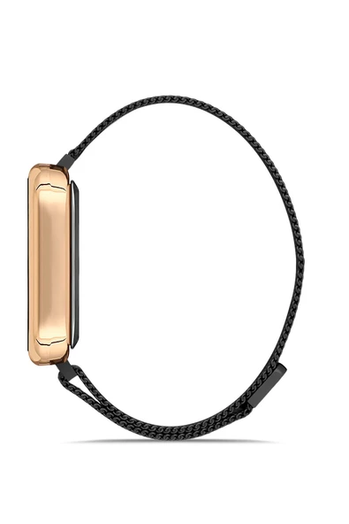 Rose-Gold Kare Dokunmatik Hasır Kordon Erkek Kol Saati - 2