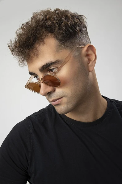 Retro Yuvarlak Anahtar Model Erkek Güneş Gözlüğü - 2