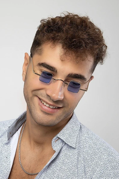 Minimal Retro Kare Erkek Güneş Gözlüğü