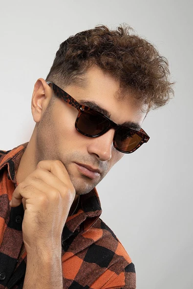 Xed Wayfarer Leopar Erkek Güneş Gözlüğü
