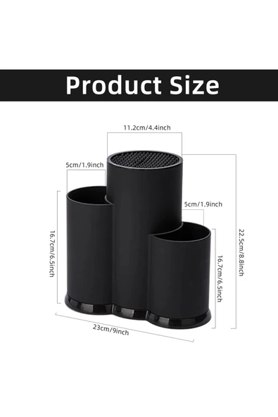 Tezgah Üstü Bıçaklık Ve Kepçelik Düzenleyici Organizeri Siyah - 3