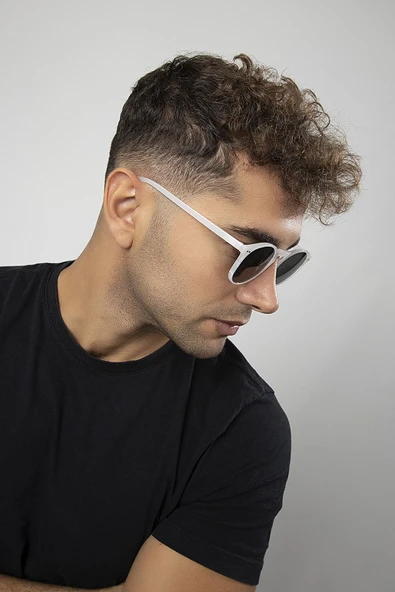 Retro Yuvarlak Anahtar Model Erkek Güneş Gözlüğü - Resim 2