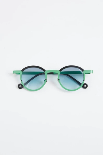 Premium Güneş Gözlüğü Metal Çerçeve Mavi Degrade Cam - Resim 2