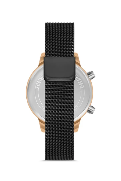 Rose-Gold Dijital Hasır Kordon Erkek Kol Saati - 3