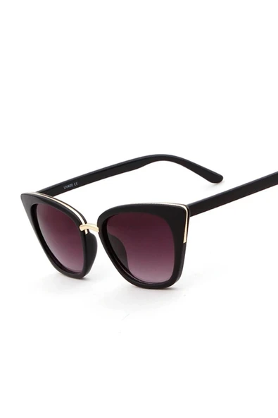 Gold Metal Detaylı Cat Eye Kadın Güneş Gözlüğü - 2