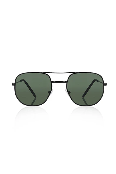 Beşgen Köprülü Siyah Kadın Güneş Gözlüğü - Resim 2