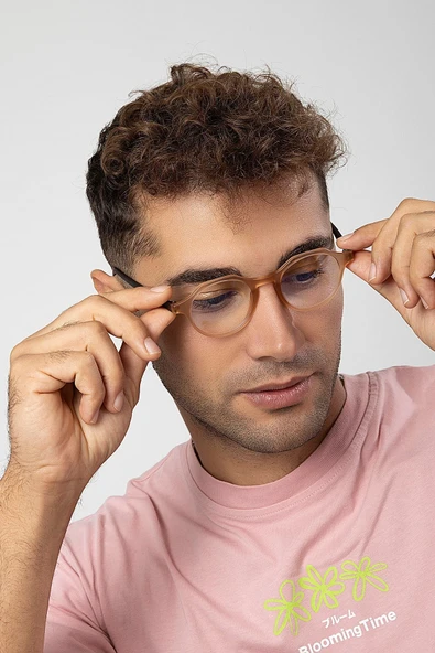 Yuvarlak Model Erkek B-block Mavi Işık Korumalı Gözlük - Resim 2