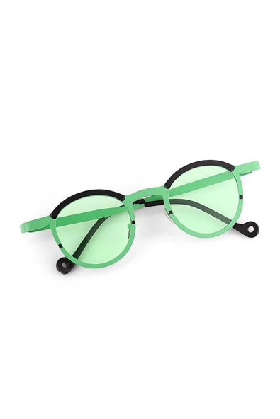 Premium Güneş Gözlüğü Metal Çerçeve Mavi Degrade Cam - 3