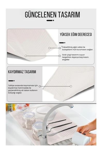 Silikon Bulaşık Kurutma Matı 44X33CM - 3