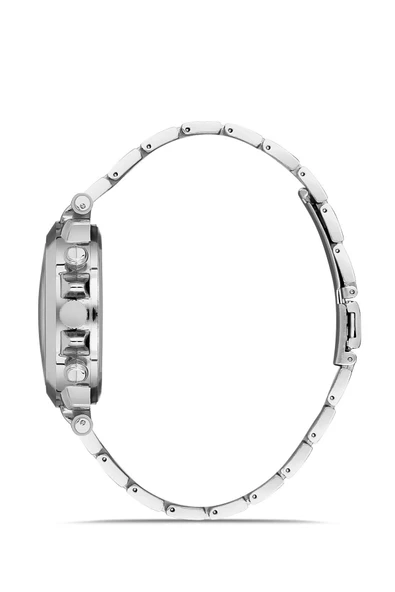 Dekoratif Göstergeli Gümüş Renkli Şık Kadın Kol Saati - 3