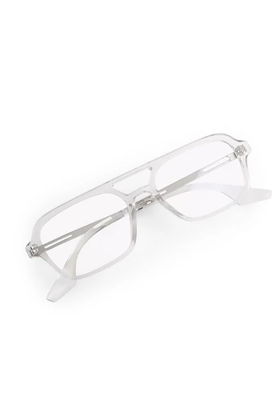 Retro Tasarım Şeffaf Kasa Kadın Mavi Işık Gözlüğü ürün görseli