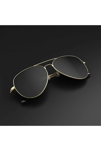 Polarize Aviator Damla Gold-Siyah Kadın Güneş Gözlüğü ürün görseli