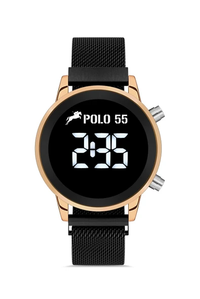 Rose-Gold Dijital Hasır Kordon Kadın Kol Saati ürün görseli